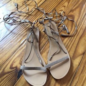 Lace up sandal. New with no tags